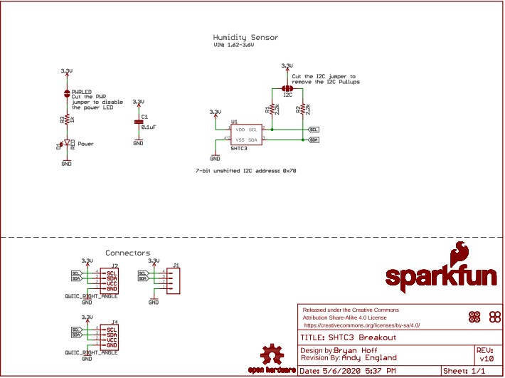 Schematic - SparkFun SHTC3 Humidity Sensor Breakout Board (SEN-16467)